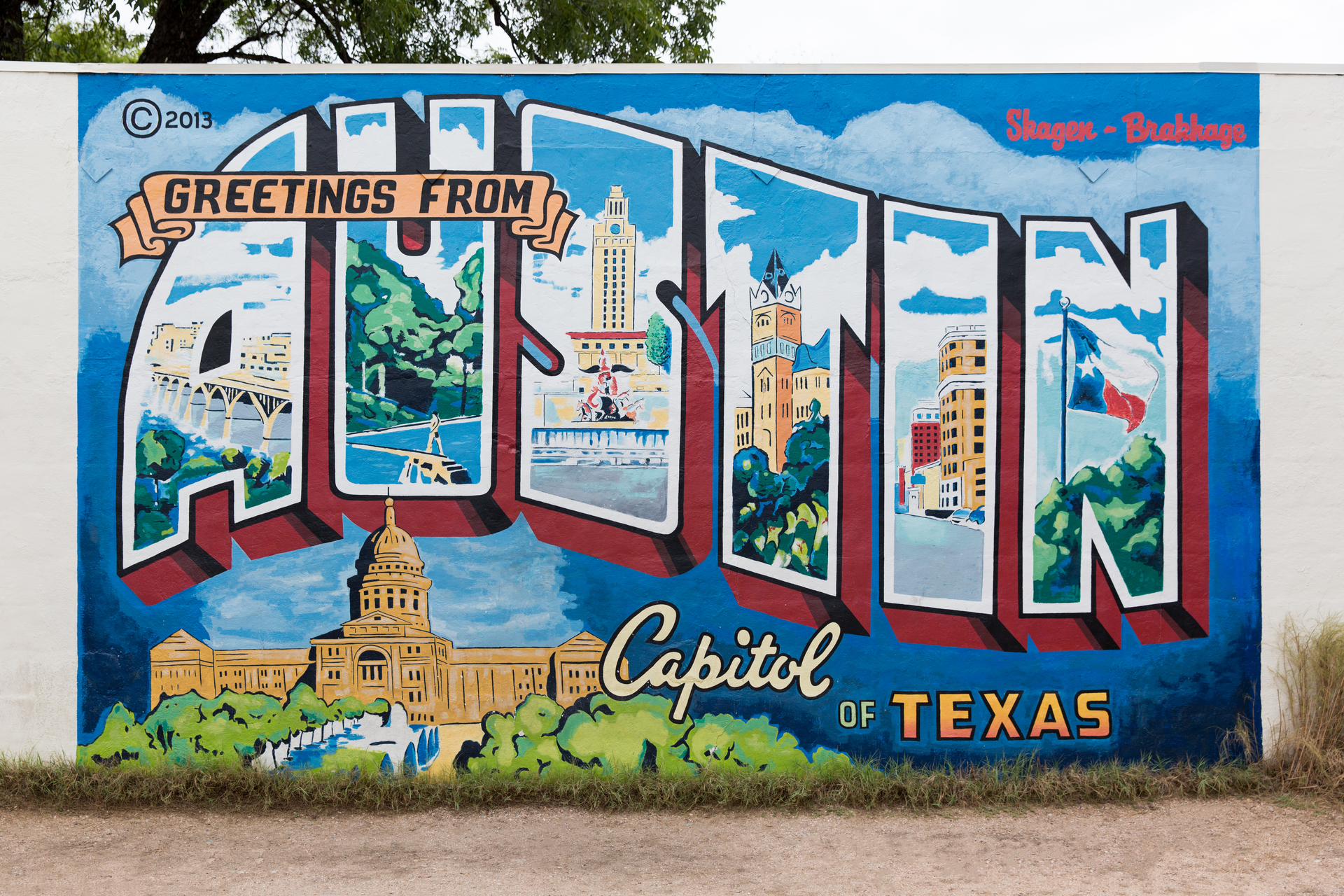 Greetings from Austin mural